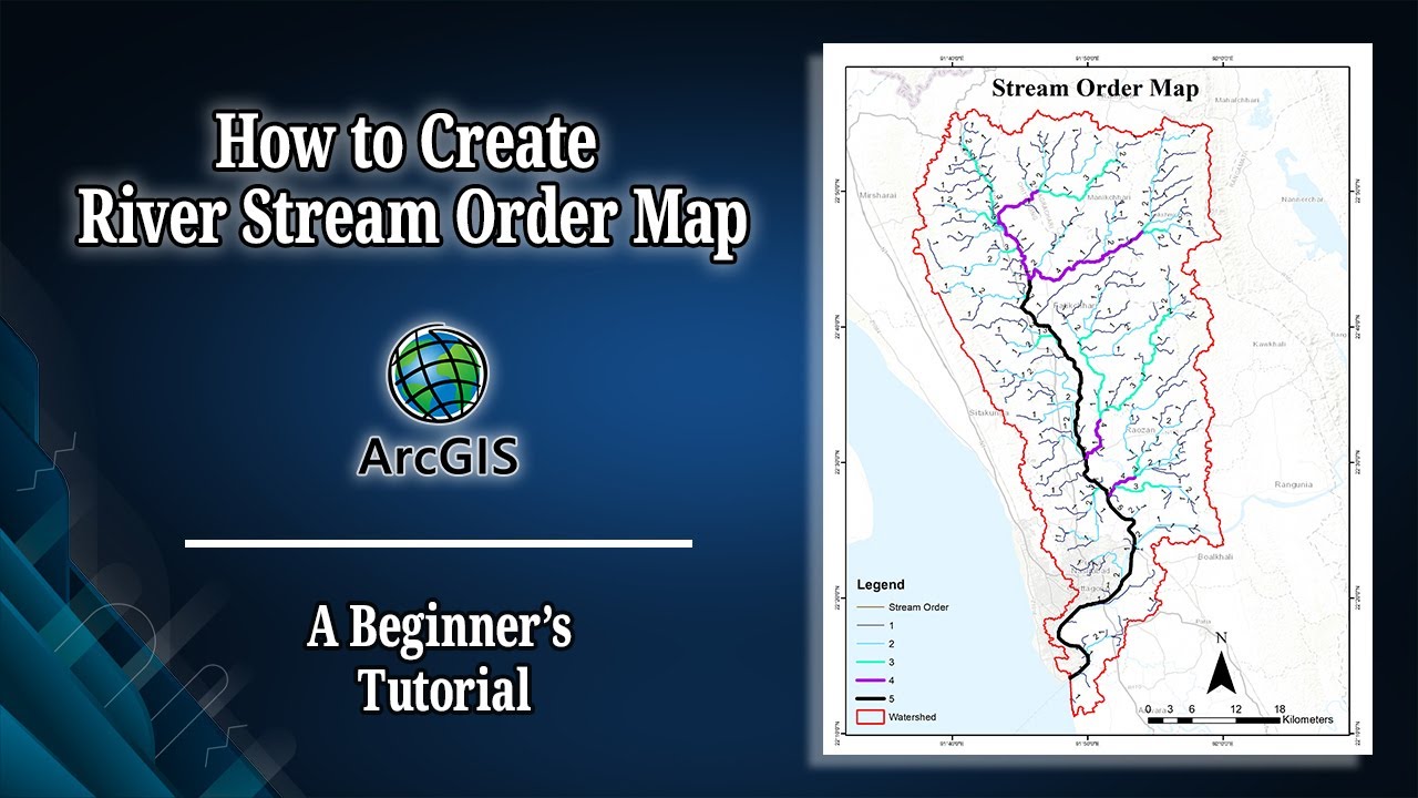Create Watershed River Stream Order from DEM using ArcGIS