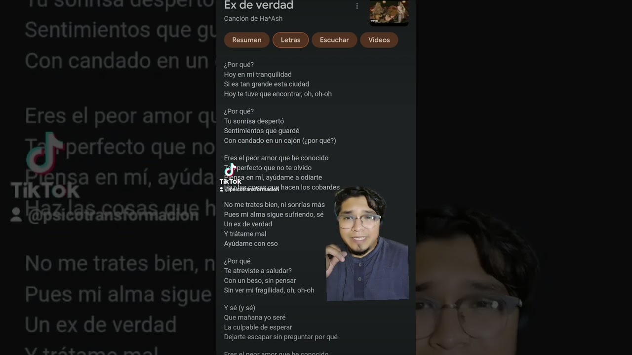 Ex de verdad - Ha Ash Análisis Psicológico 😢💔 Pt 1