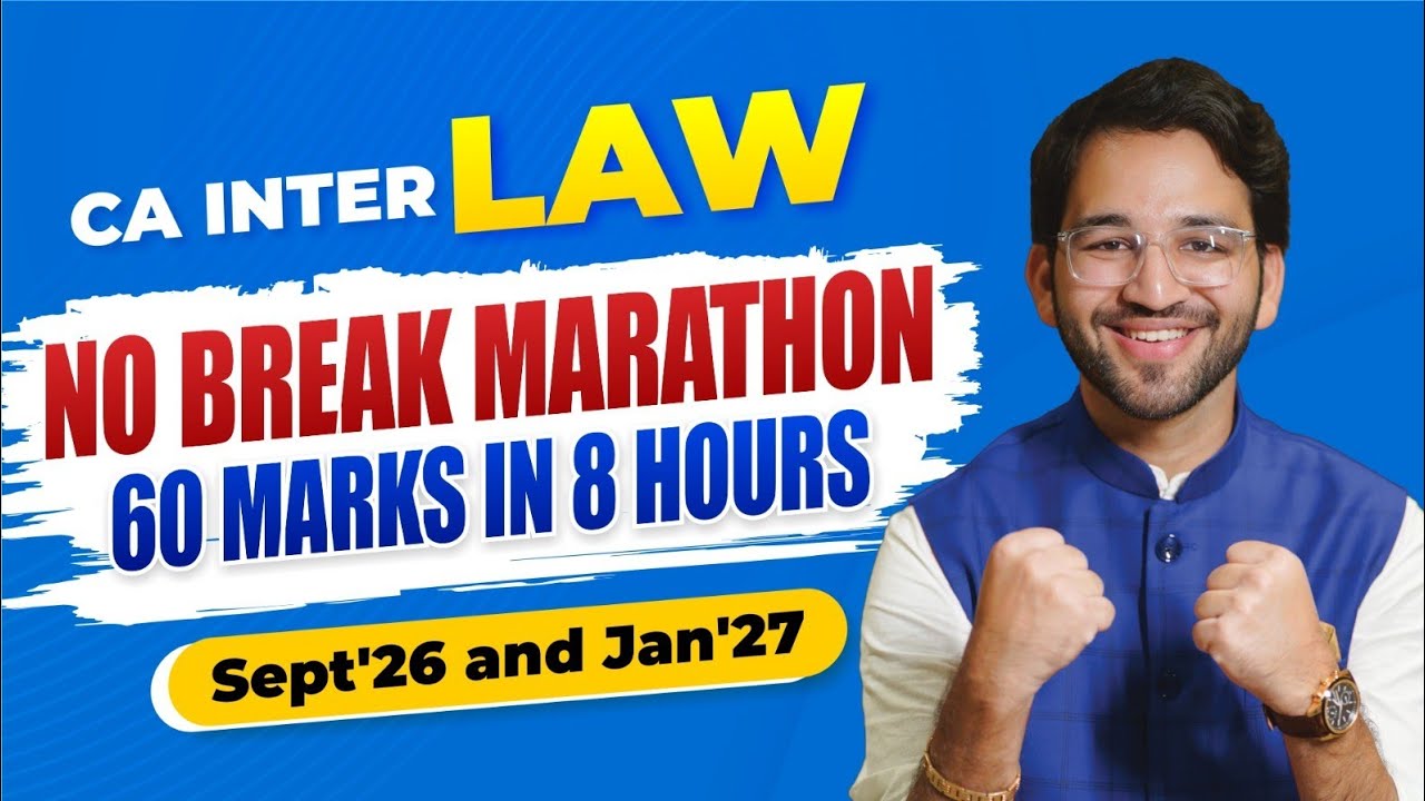 LIVE Exam Marathon | 60 Marks in 8 Hours | CA Inter | May'26 | CA Shubham Singhal