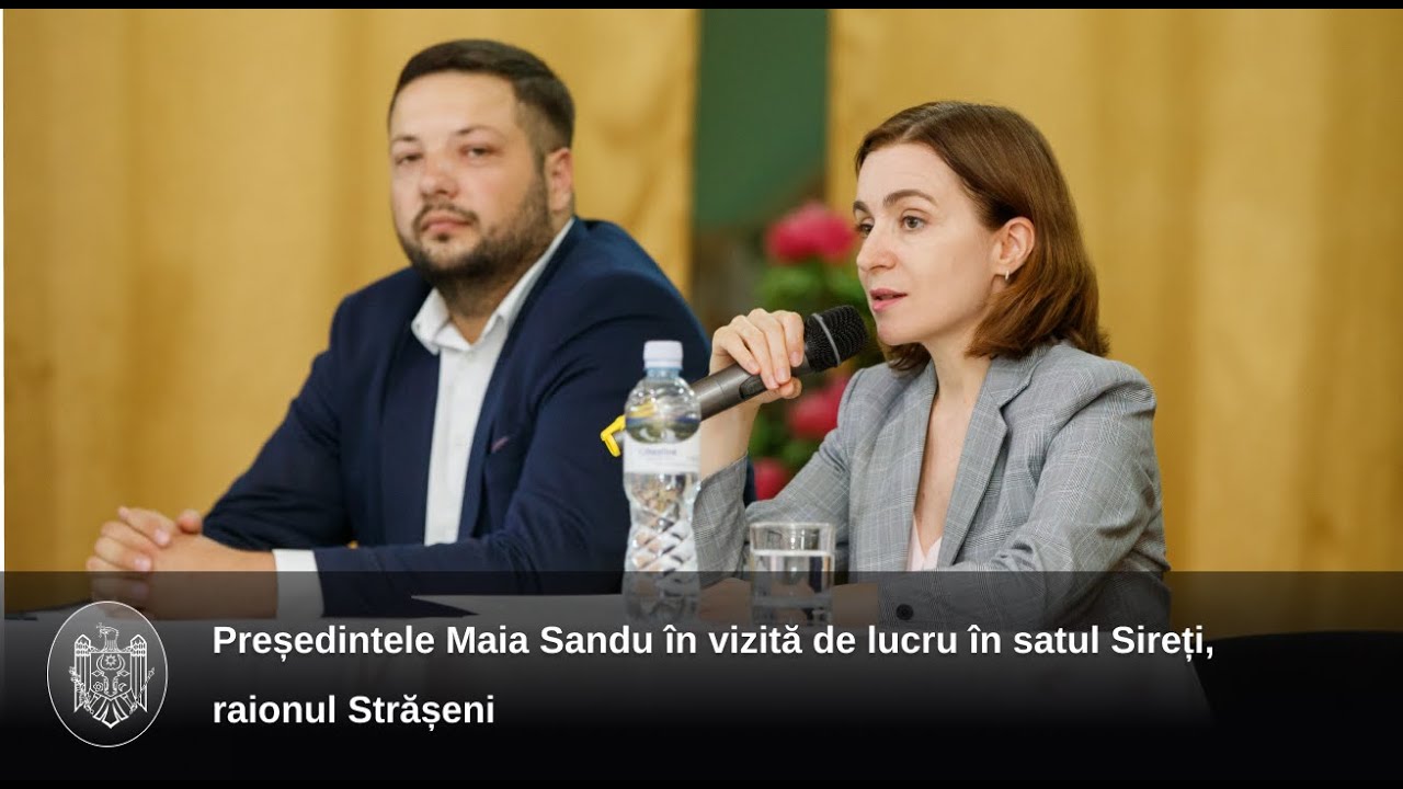 Președintele Maia Sandu în vizită de lucru în satul Sireți, raionul Strășeni