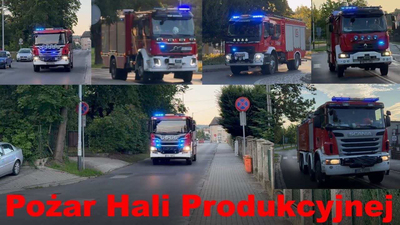 Alarmowo 6 Zastępów z OSP i JRG do Pożaru Hali Produkcyjnej.(Twardogóra, Goszcz, Domasławice, Syców)