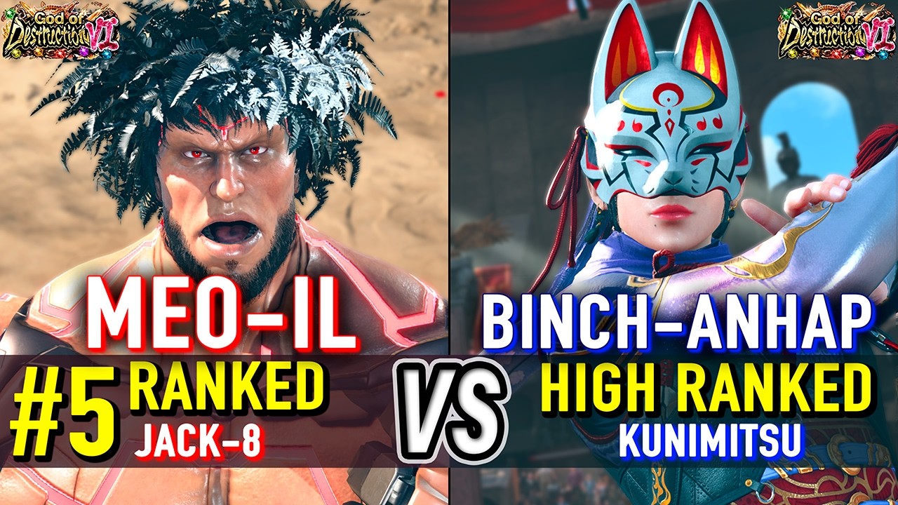 T8 🔥 MEO-IL (#5 Ranked Jack-8) vs BINCH-ANHAP (Kunimitsu) 🔥 Tekken 8 High Level Gameplay