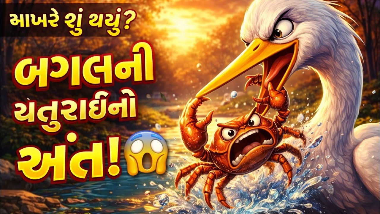 “બગલાની ચતુરાઈનો ભયાનક અંત! 😱 | Gujarati Moral Story”