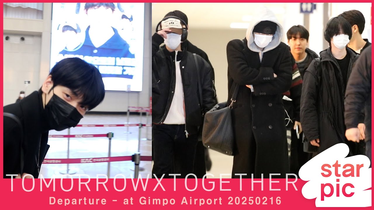TXT '피곤한 모습이 안쓰럽네!' [STARPIC]  / TOMORROWXTOGETHER Departure - at Gimpo Airport 20250216