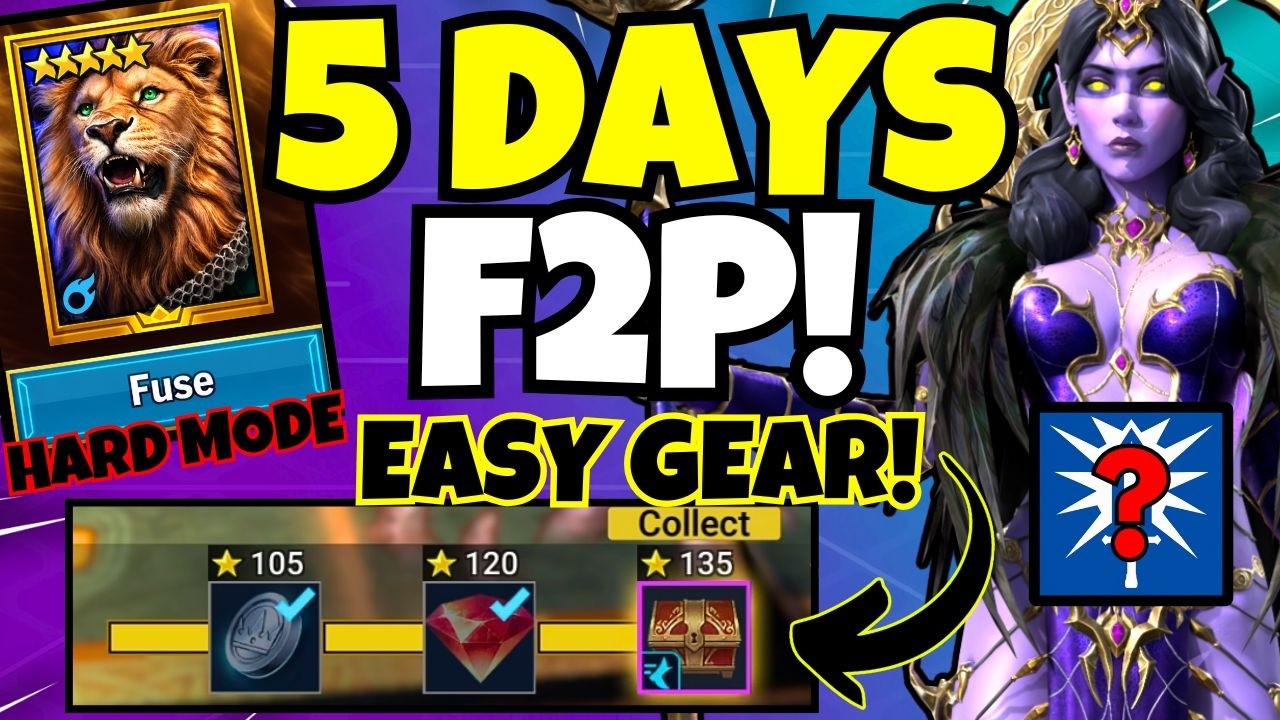 БЕСПЛАТНОЕ СНАРЯЖЕНИЕ - 5-й день, испытание F2P Fusion и Mavara FERVOR! [Рейд: Shadow Legends]