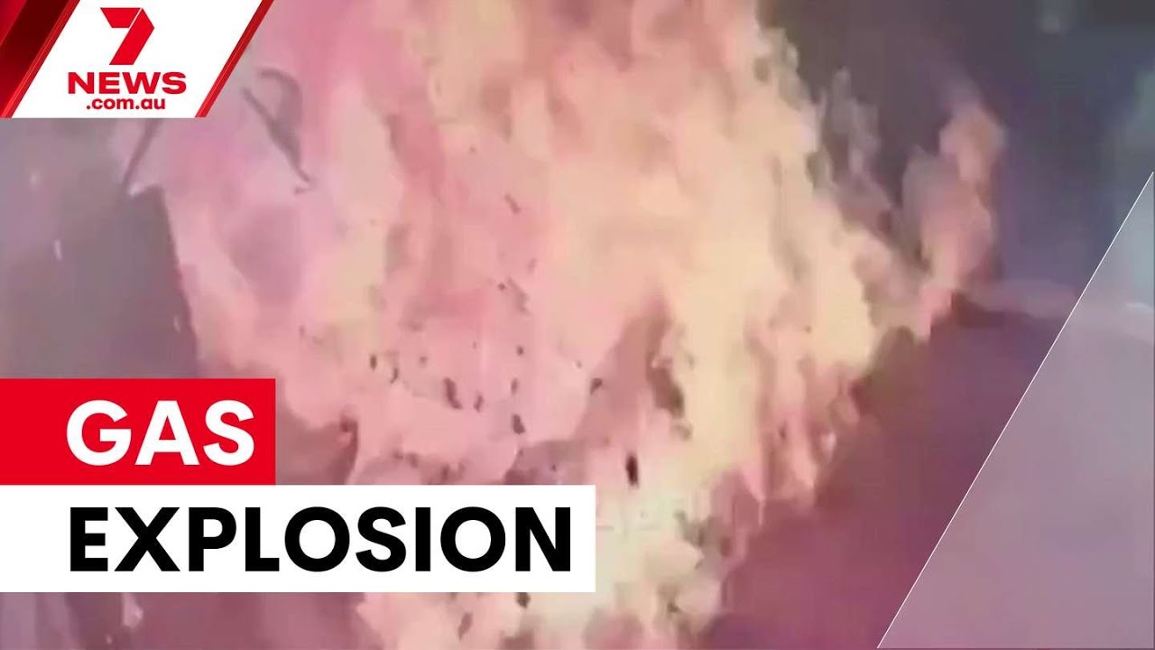 Miraculous escape from Russian gas explosion | 7NEWS