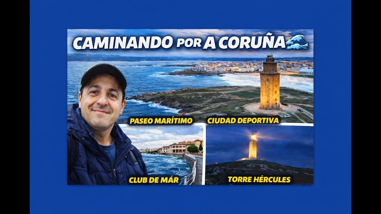 Tarde por el Paseo Marítimo de A Coruña 🌊 | Club de Mar San Amaro, Ciudad Deportiva y Torre Hércules