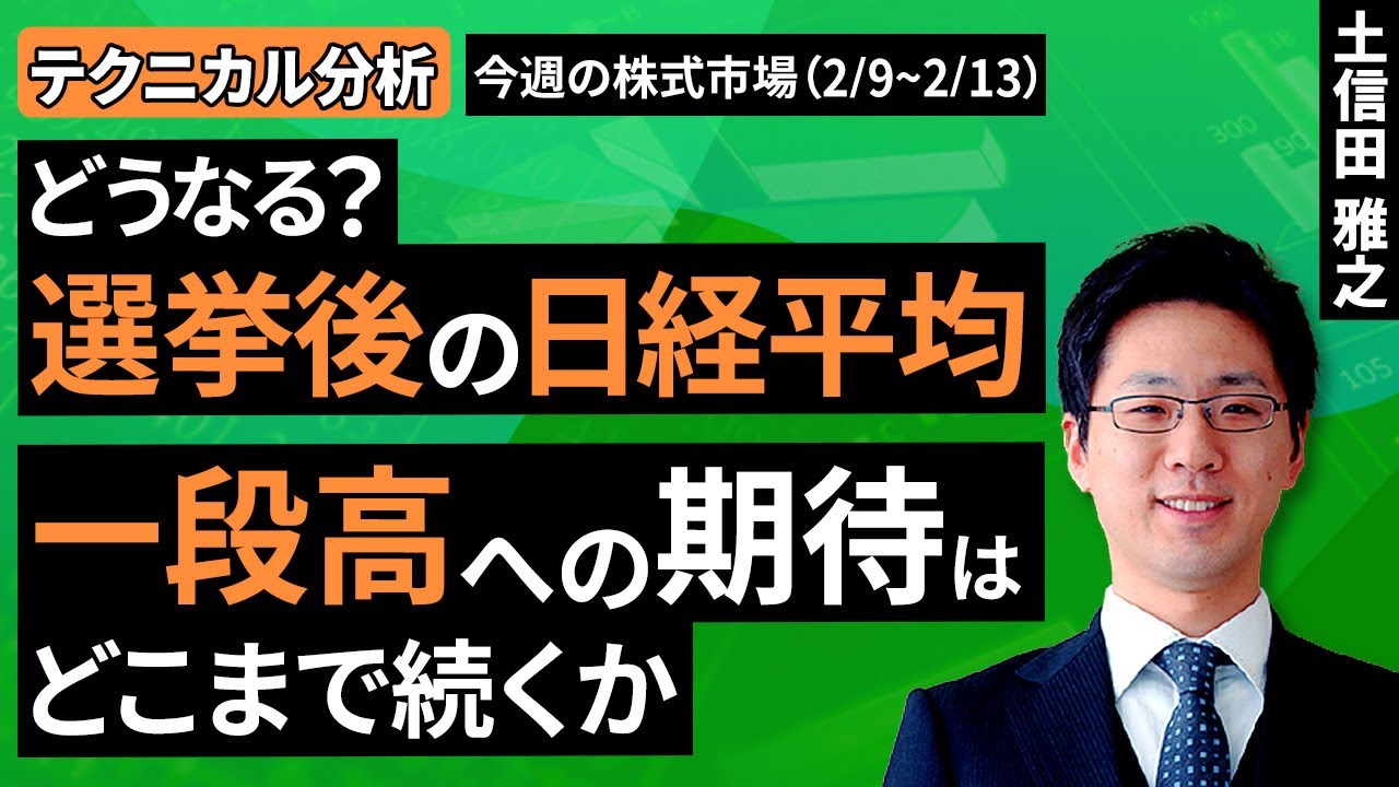 【テクニカル分析】今週の株式市場 どうなる？選挙後の日経平均。一段高への期待はどこまで続くか＜チャートで振り返る先週の株式市場と今週の見通し＞（土信田 雅之）【楽天証券 トウシル】