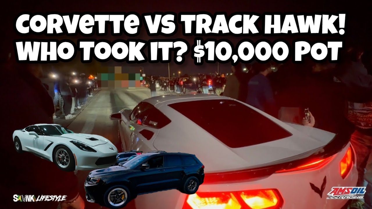 1Stock Corvette vs Track Hawk! Who Took the $10,000 Pot?