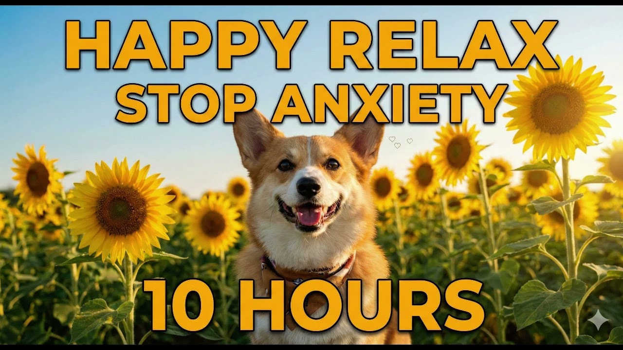 [Happy Relax ☀️] 10 Hours Happy Music for Dogs 🌻 Separation Anxiety Relief | 강아지 분리불안 힐링음악