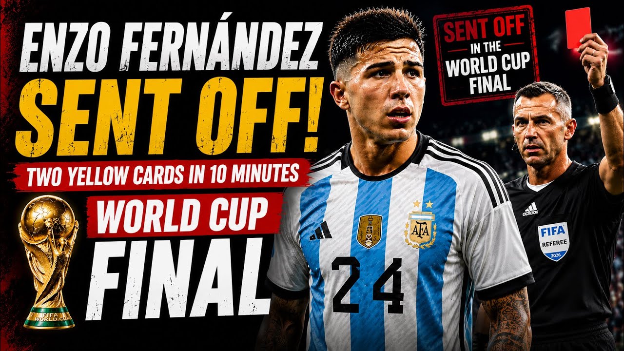 Enzo Fernandez red card controversy explained | Spain vs Argentina World Cup 2026 final 