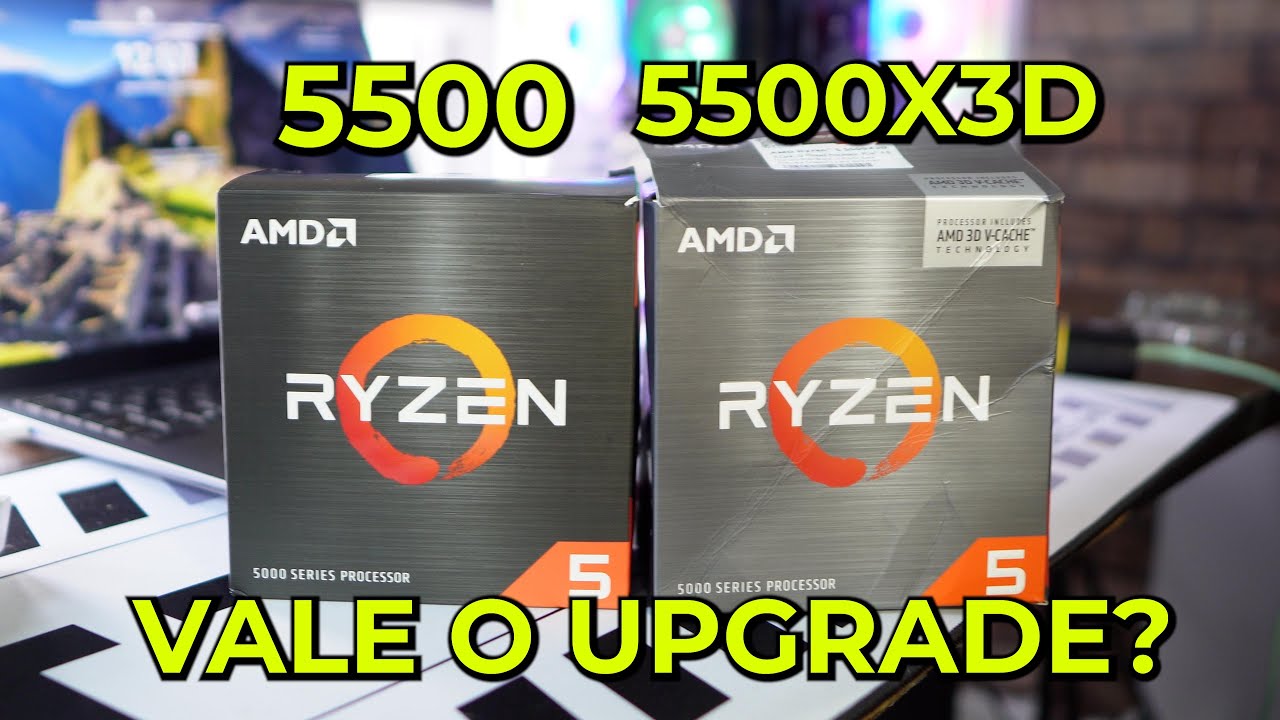 Ryzen 5 5500 vs Ryzen 5 5500x3d - Teste em jogos - Vale o upgrade?