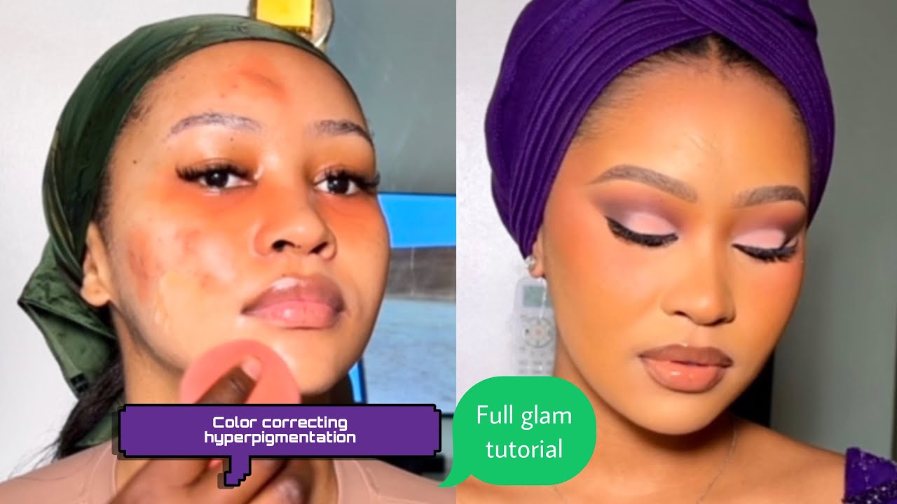 FULL GLAM TUTORIAL / COLOR CORRECTING HYPERPIGMENTATION