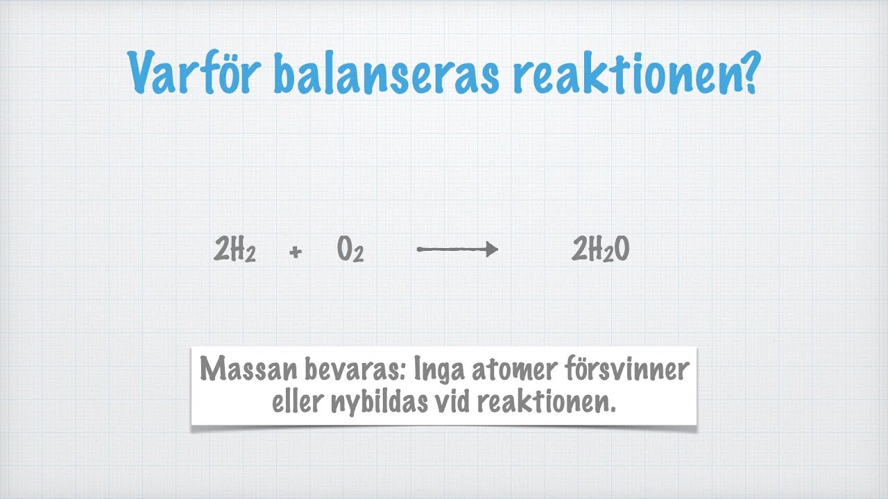 Stökiometri: Massan bevaras