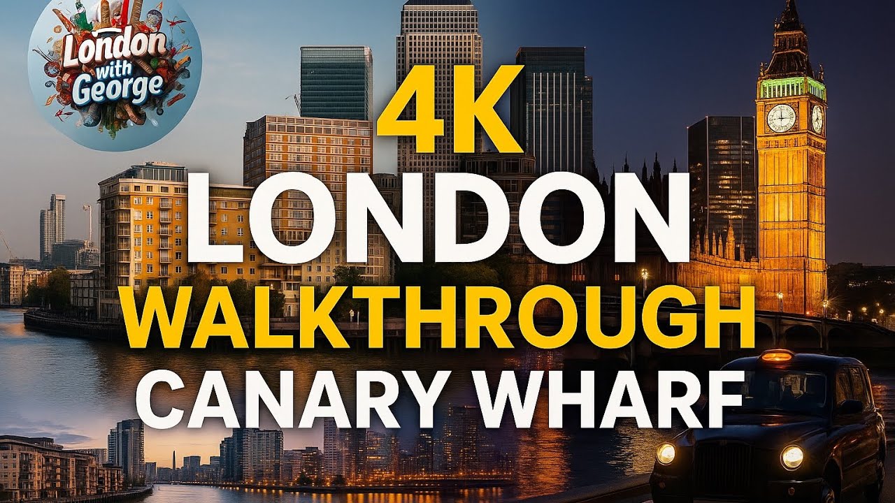 4K London Walkthrough Canary Wharf | Futuristic Skyline, Hidden Spots & Stunning Waterfront Tour