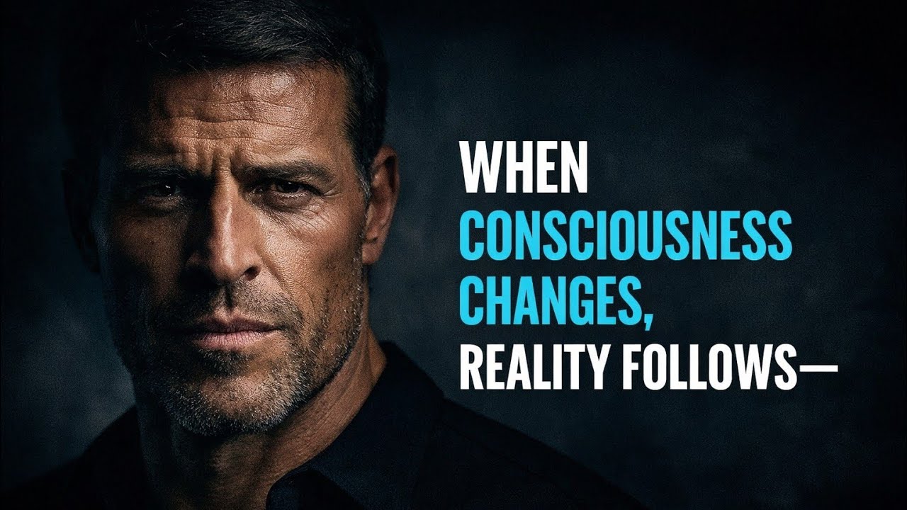 WHEN CONSCIOUSNESS CHANGES, REALITY FOLLOWS ( TONY ROBBIN )