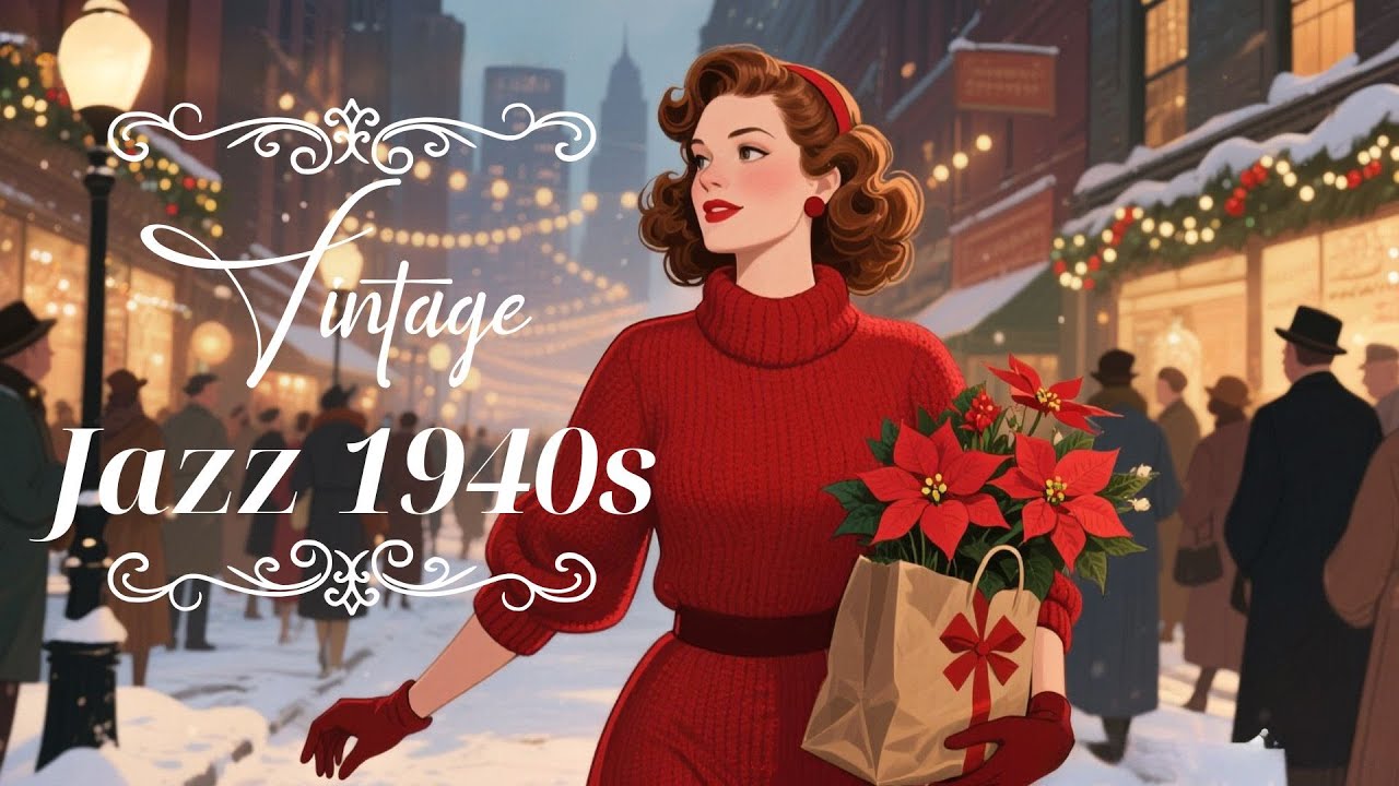 Vintage Christmas Jazz ❤️ Feel The 1940s Holiday Warmth And Cozy Winter Swing