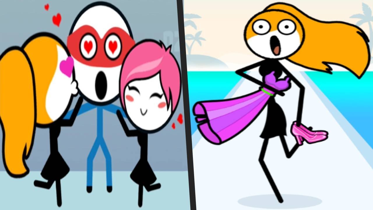 ATTACK DRAW LINE vs RUN FOR LIFE - All levels new UPDATE Satisfying Stickman Mobile Gameplay ios