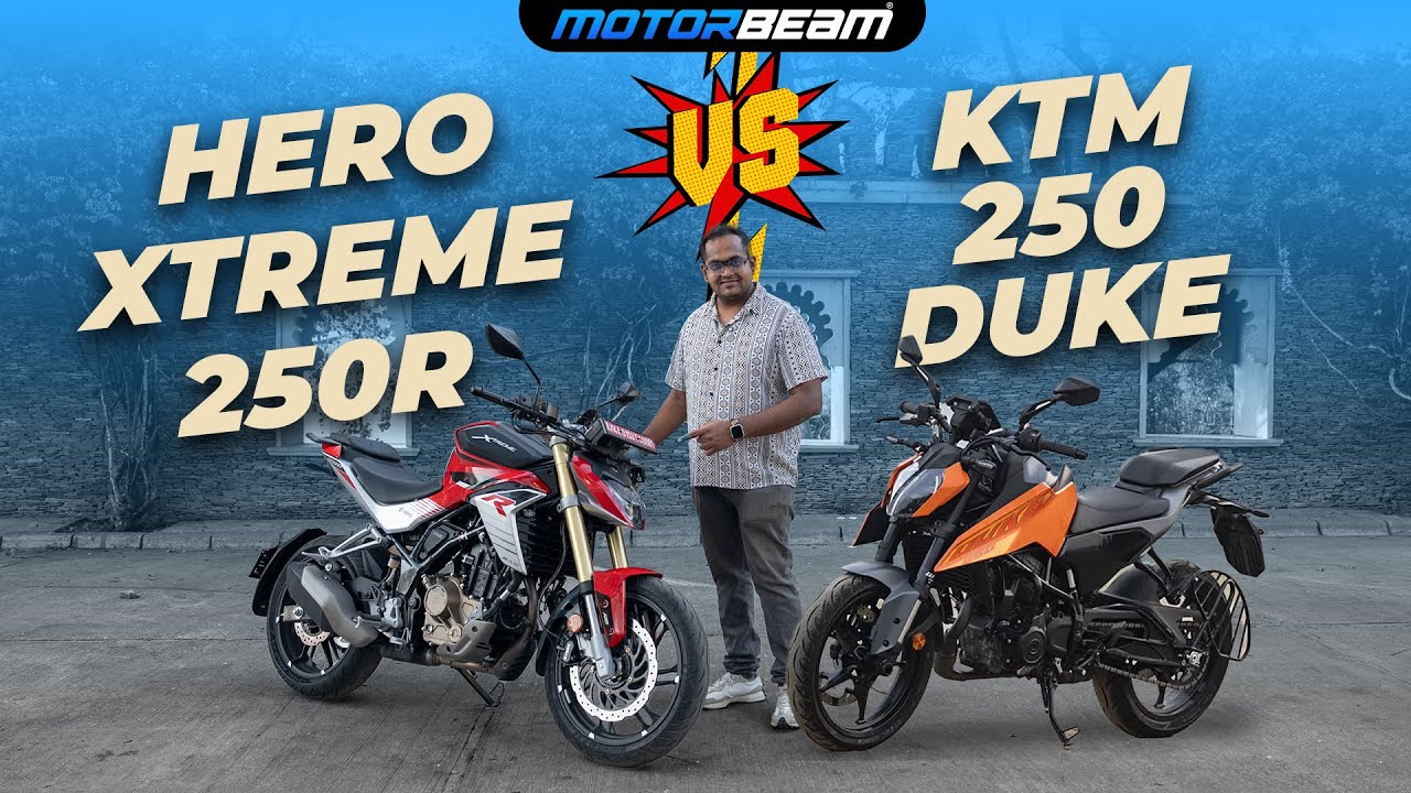 Hero Xtreme 250R vs KTM 250 Duke - Most Fun 250cc In India! | @MotorBeam
