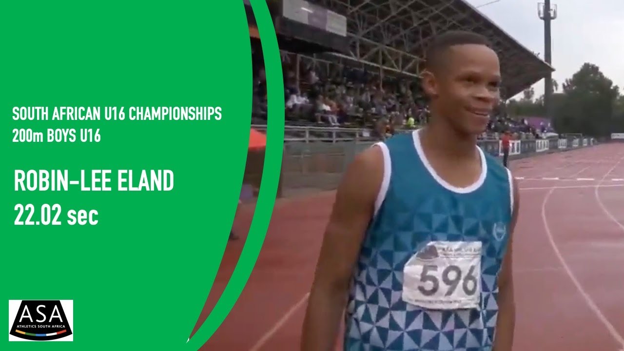 Robin-Lee Eland wins the 200m Boys U16 at SA Championships - 2 April 2022