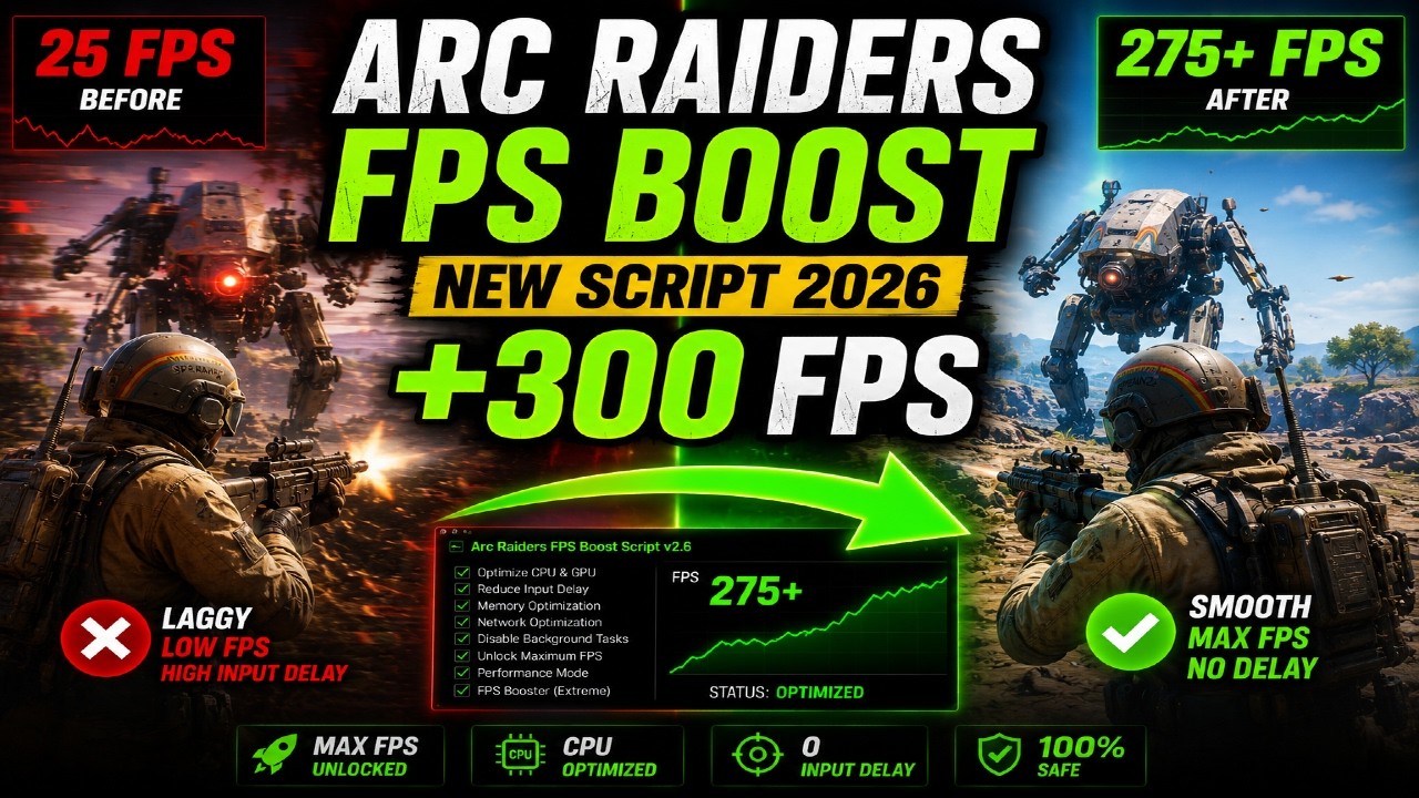 How I Got 300+ FPS in ARC RAIDERS (FREE Script)