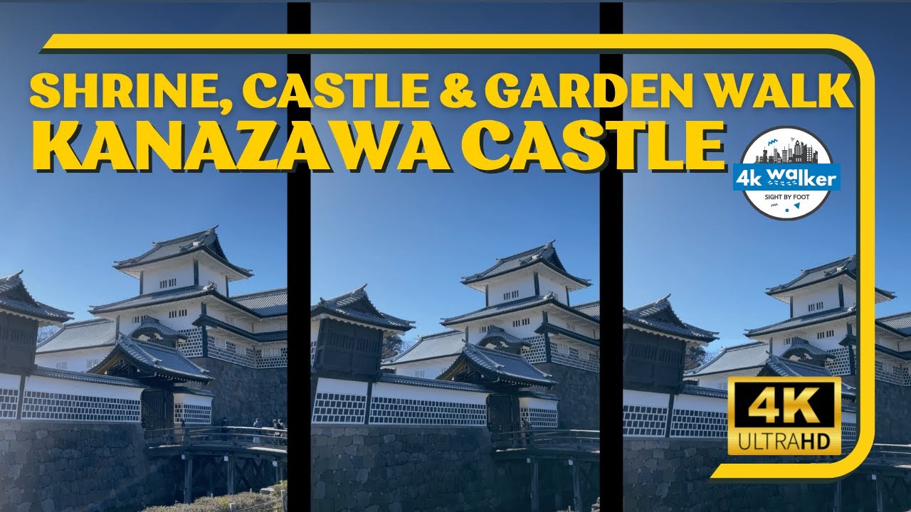 【4K】Kanazawa: Castle Park, Oyama Shrine & Gyokusenin Garden 🇯🇵| Peaceful Japan【4K HDR】WALKING TOUR