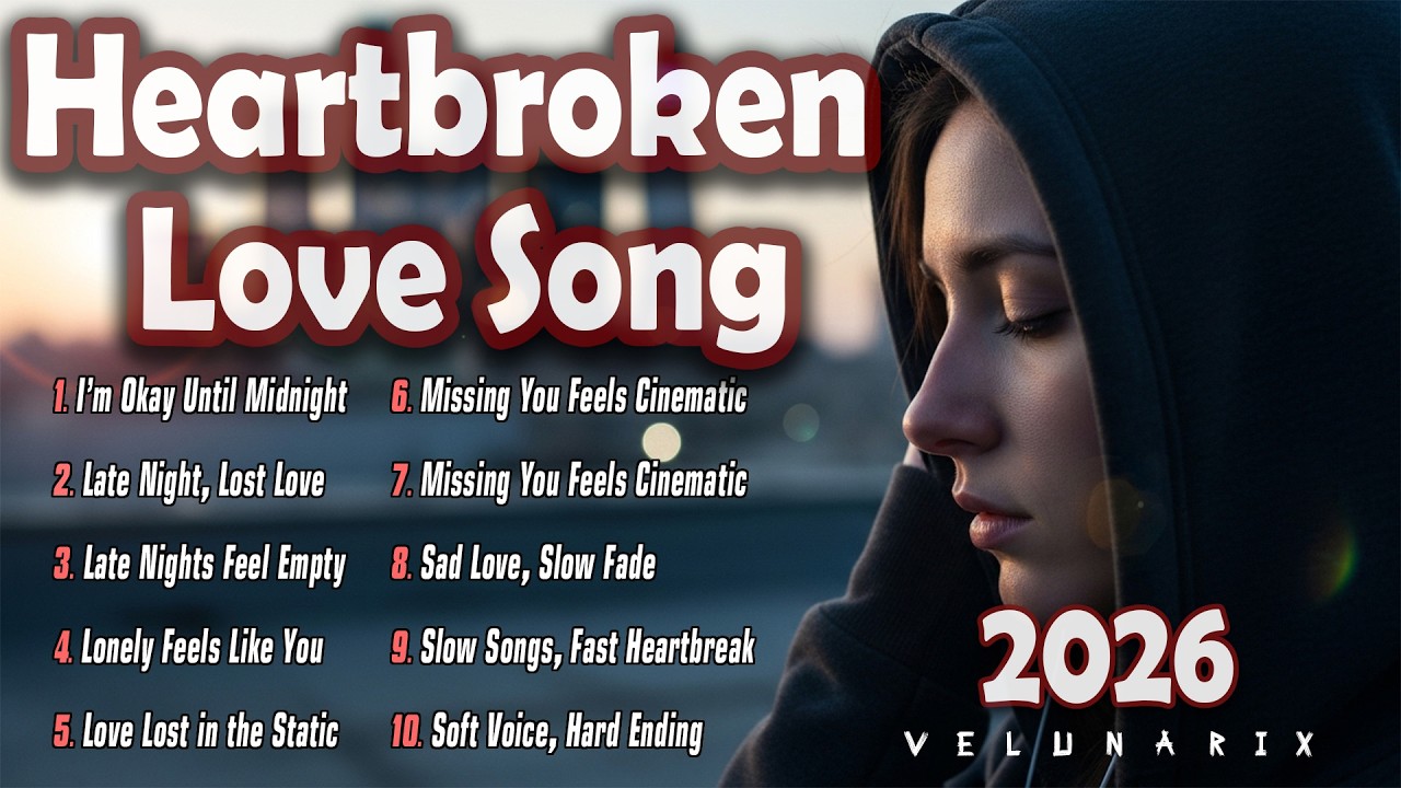 Heartbroken Love Song 2026 - VelunariX | That Make You Cry at Night | Playlist Hurts But Feels Good