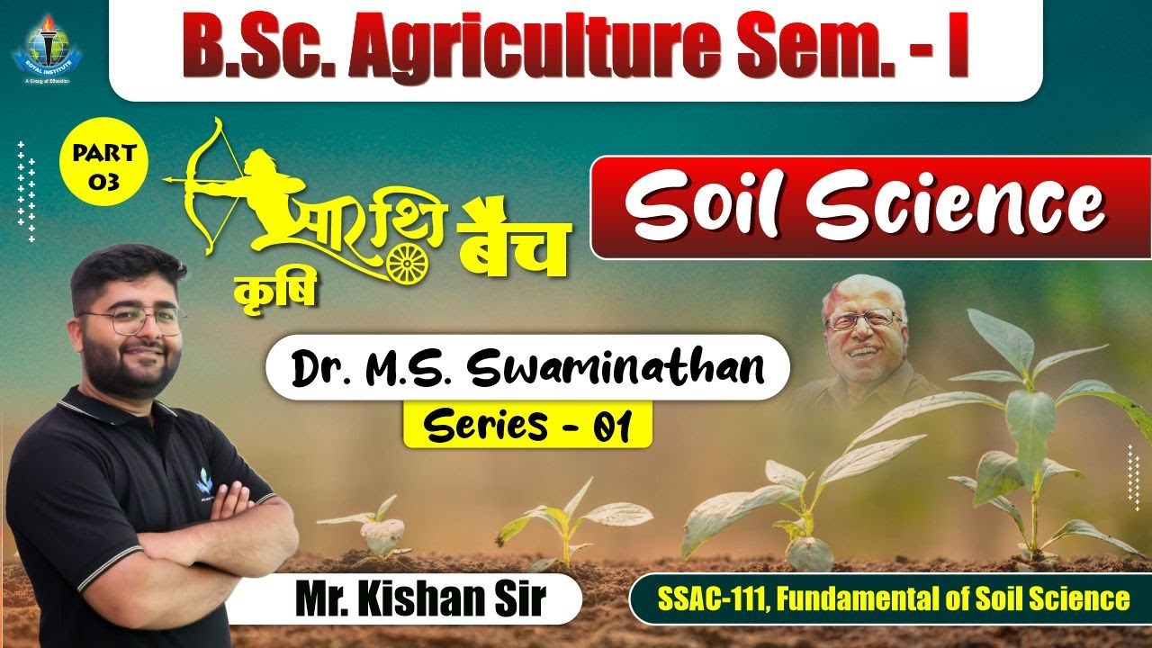 B.Sc. Agriculture Sem. - I | Soil Science | SSAC-111, Fundamental of Soil Science  #royalinstitute