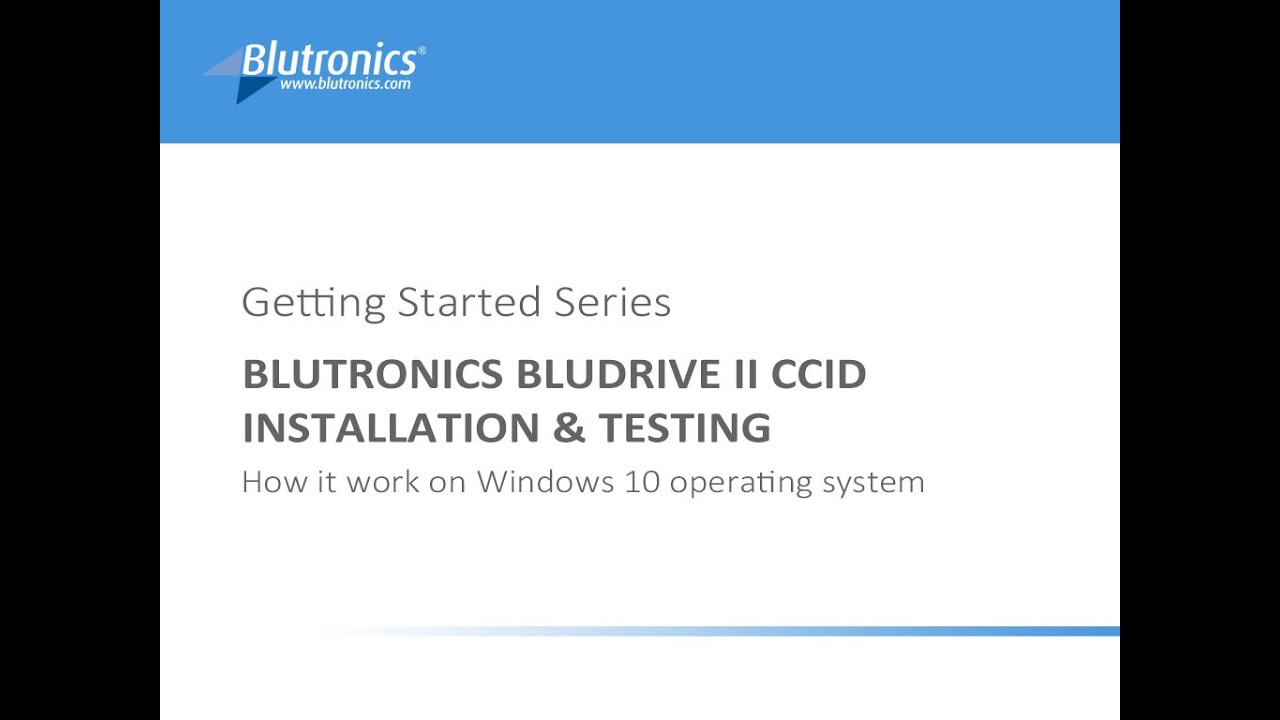 BLUTRONICS BLUDRIVE Windows 10 Installation & Testing