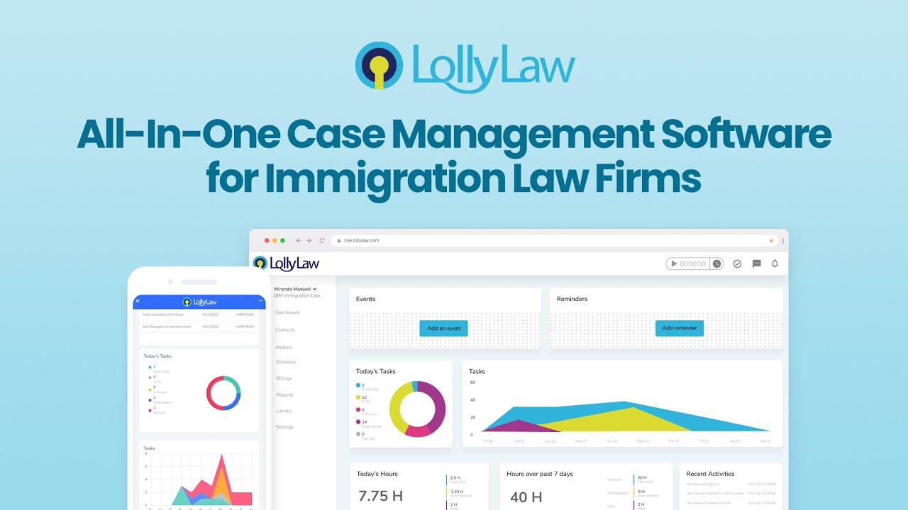 LollyLaw, the All-In-One Case Management Software for Immigration Law Firms