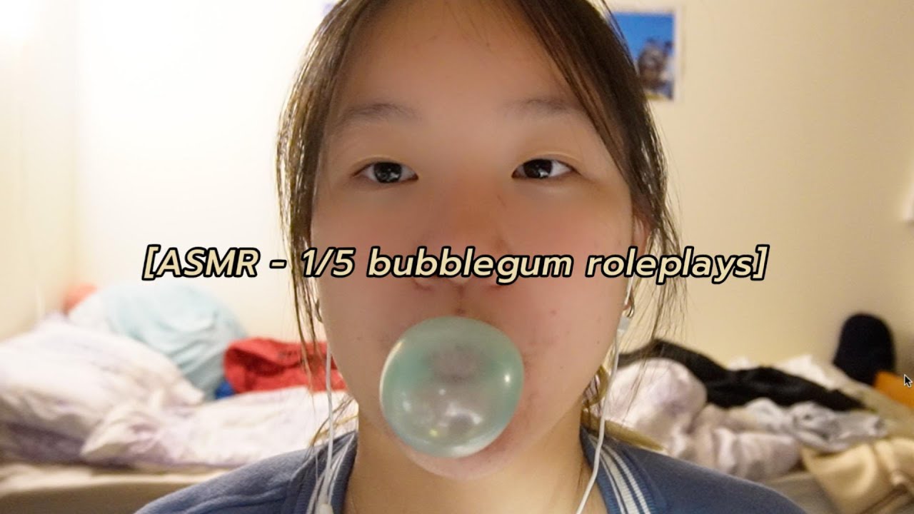 [ASMR] teaching you how to blow bubbles | bubblegum asmr, gum chewing, asmr roleplay