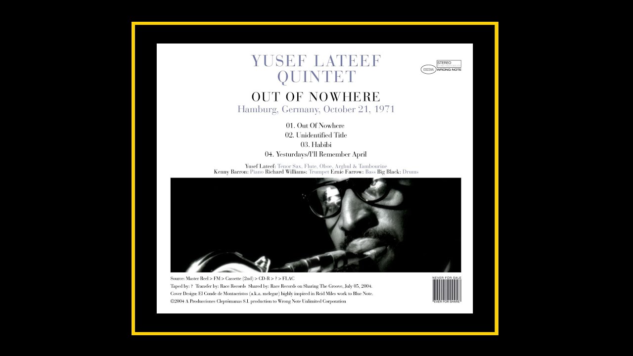 Yusef Lateef Quartet - Hamburg, Germany 1971  (Complete Bootleg)