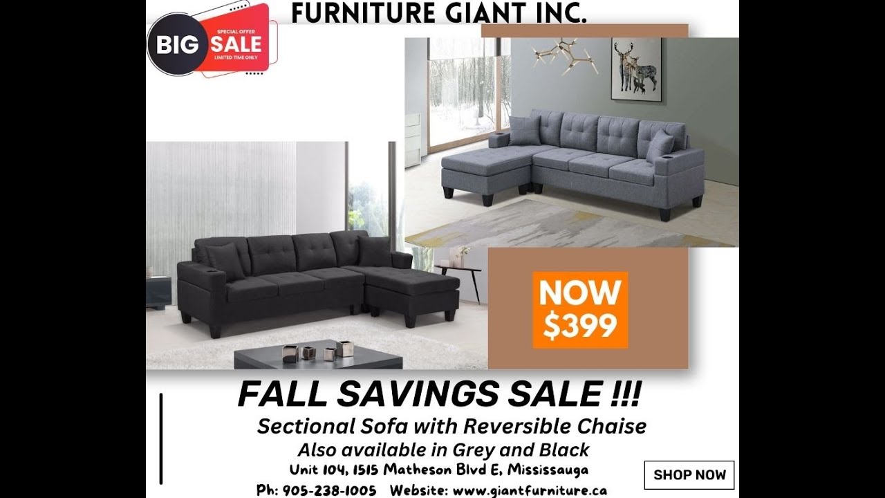FALL SAVINGS SALE !! VISIT US NOW !! FURNITURE GIANT INC.!!