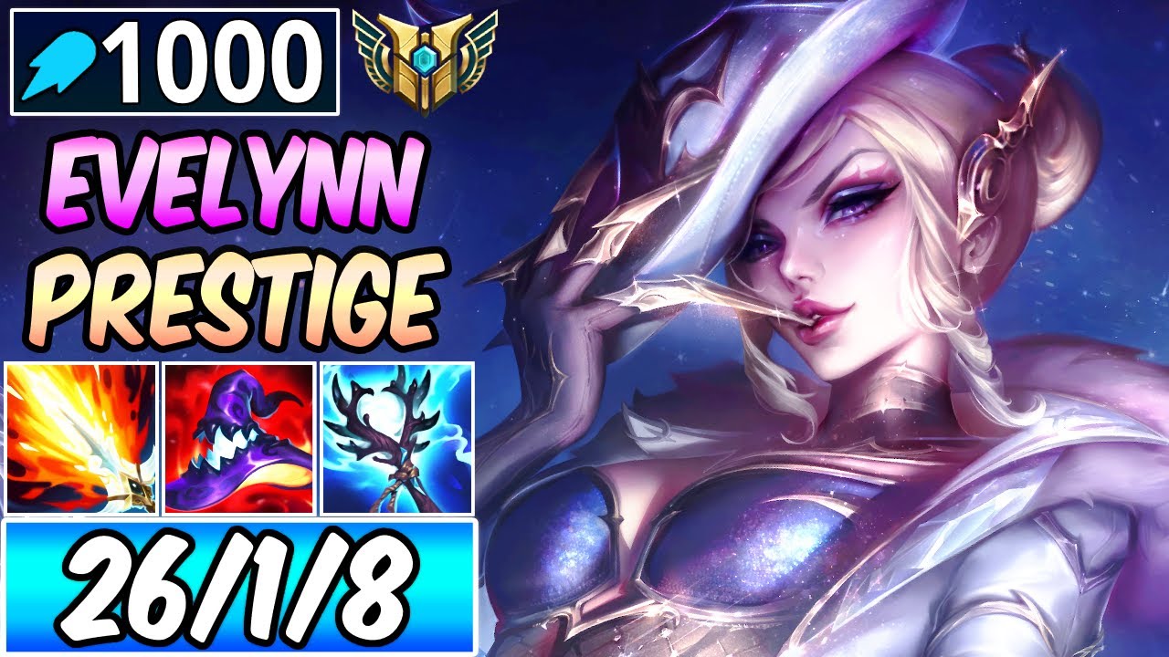 S+ FULL AP ONE-SHOT EVELYNN JUNGLE | Build & Runes | PRESTIGE HIGH NOON EVELYNN | League of Legends