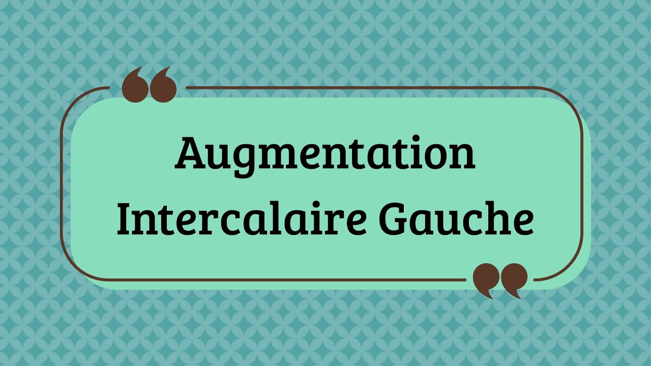 L'Augmentation Intercalaire Gauche - Tuto Tricot