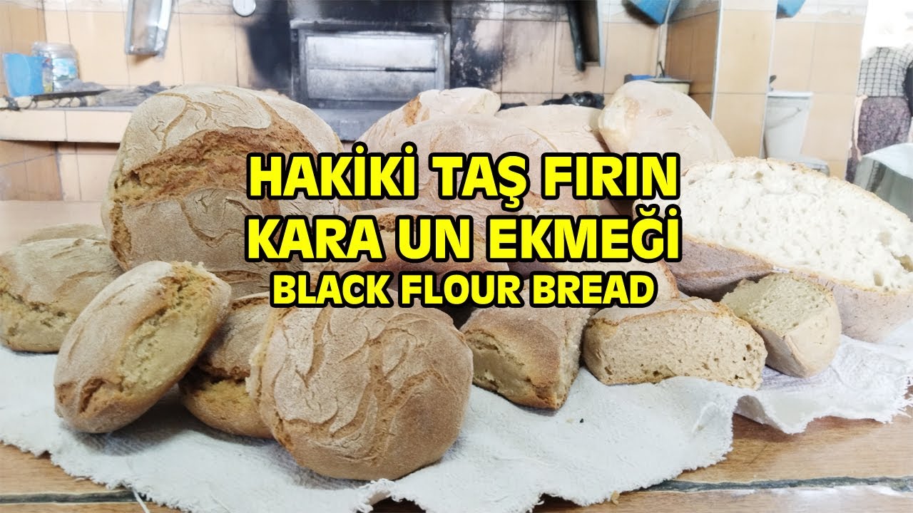 Köyde kara un ile asırlardır yapılan ekşi mayalı taş fırın ekmek #ekmek