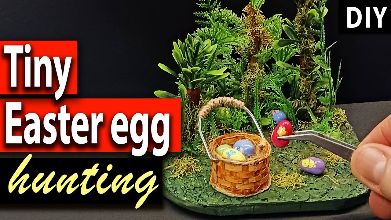 🐣🐰🐥💐🥚🧺TINY EASTER EGG BASKET, Mini Canasto y Huevitos de Pascua🧺🥚💐🐥 🐰🐣