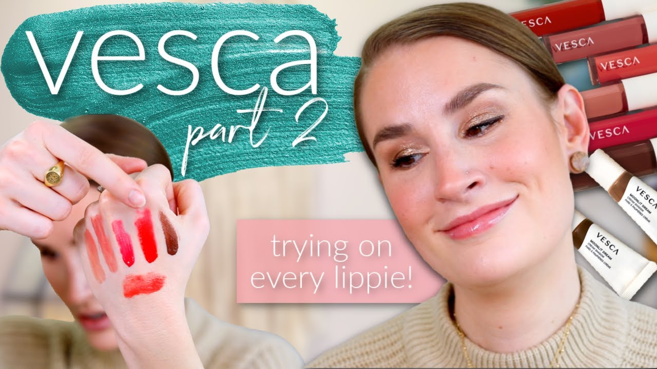 VESCA BEAUTY PART 2: Trying On Every Lip Oil, New Eyeshadows + MORE