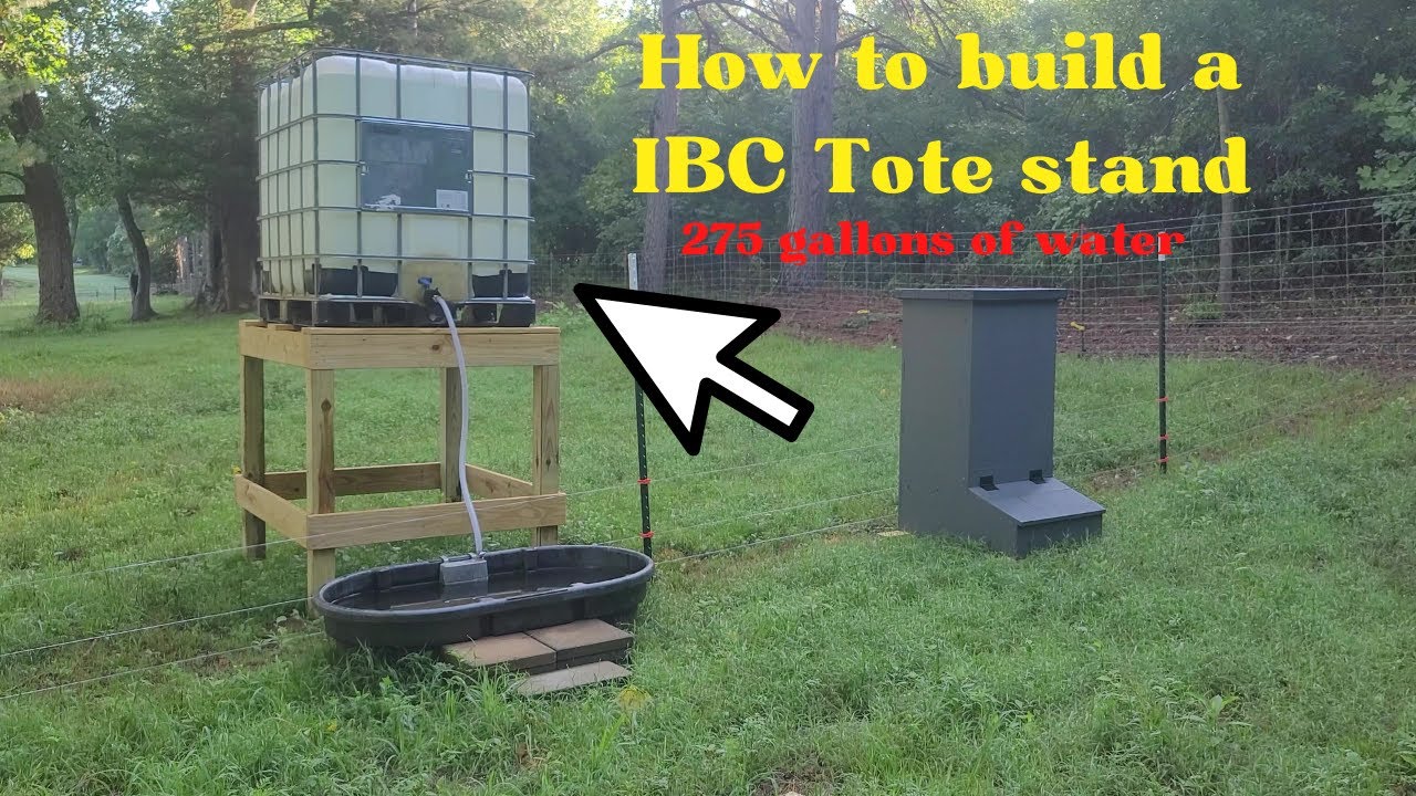 How to build a IBC tote stand | Water for the piglets!!