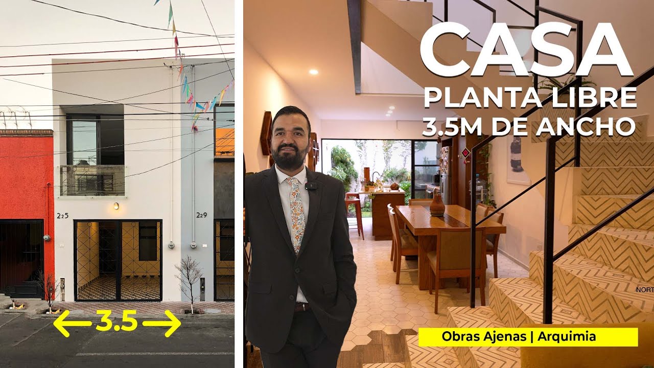 ESPECTACULAR! 🏡  DE  SOLO 3.5m DE FRENTE  | Arquimia Arquitectos