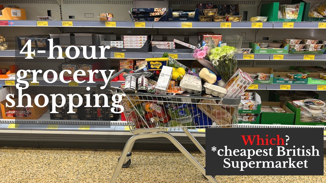 🤯 HUGE *4-HOUR* GROCERY SHOPPING AT THE CHEAPEST BRITISH SUPERMARKET