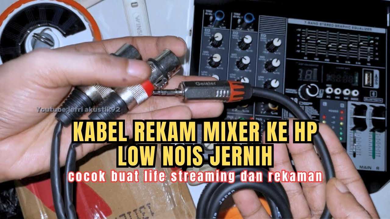 rekam mixer ke hp pakai kabel ini aja low nois hasil jernih