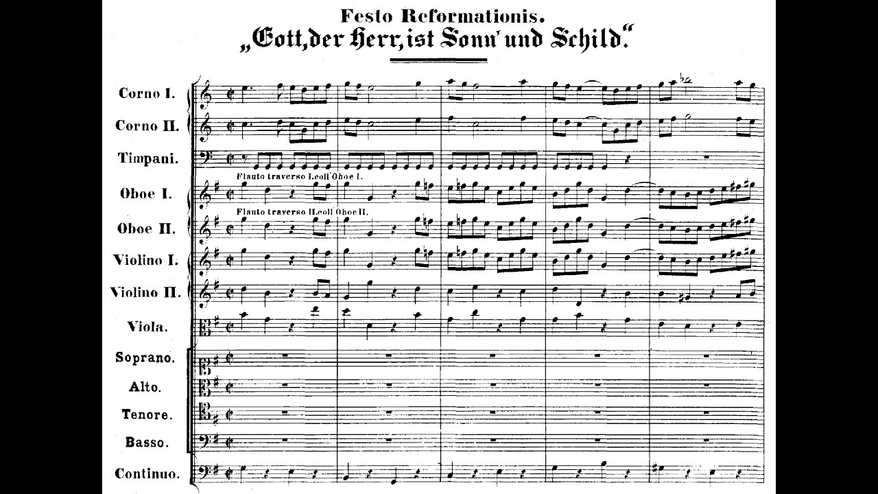 Johann Sebastian Bach - Cantata: Gott der Herr ist Sonn und Schild, BWV 79. {w/ score.}