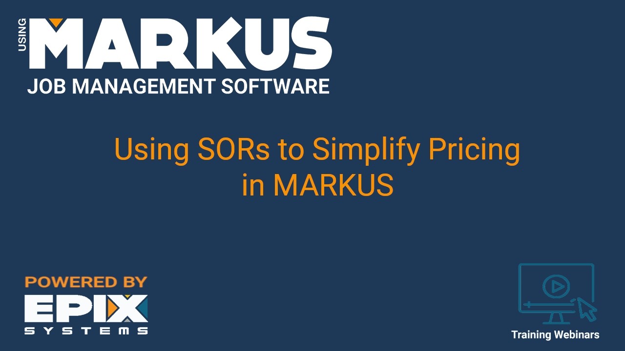 Webinar 13 - Using SORs to Simplify Pricing in MARKUS