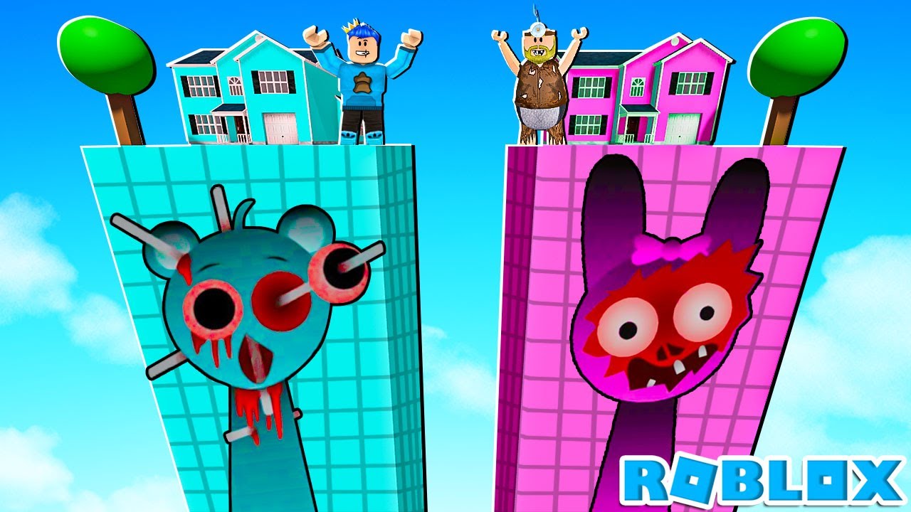 AKU BUAT TOWER SPRUNKI TERTINGGI DI DUNIA SAMPAI KE LANGIT KE 7 DI ROBLOX!!