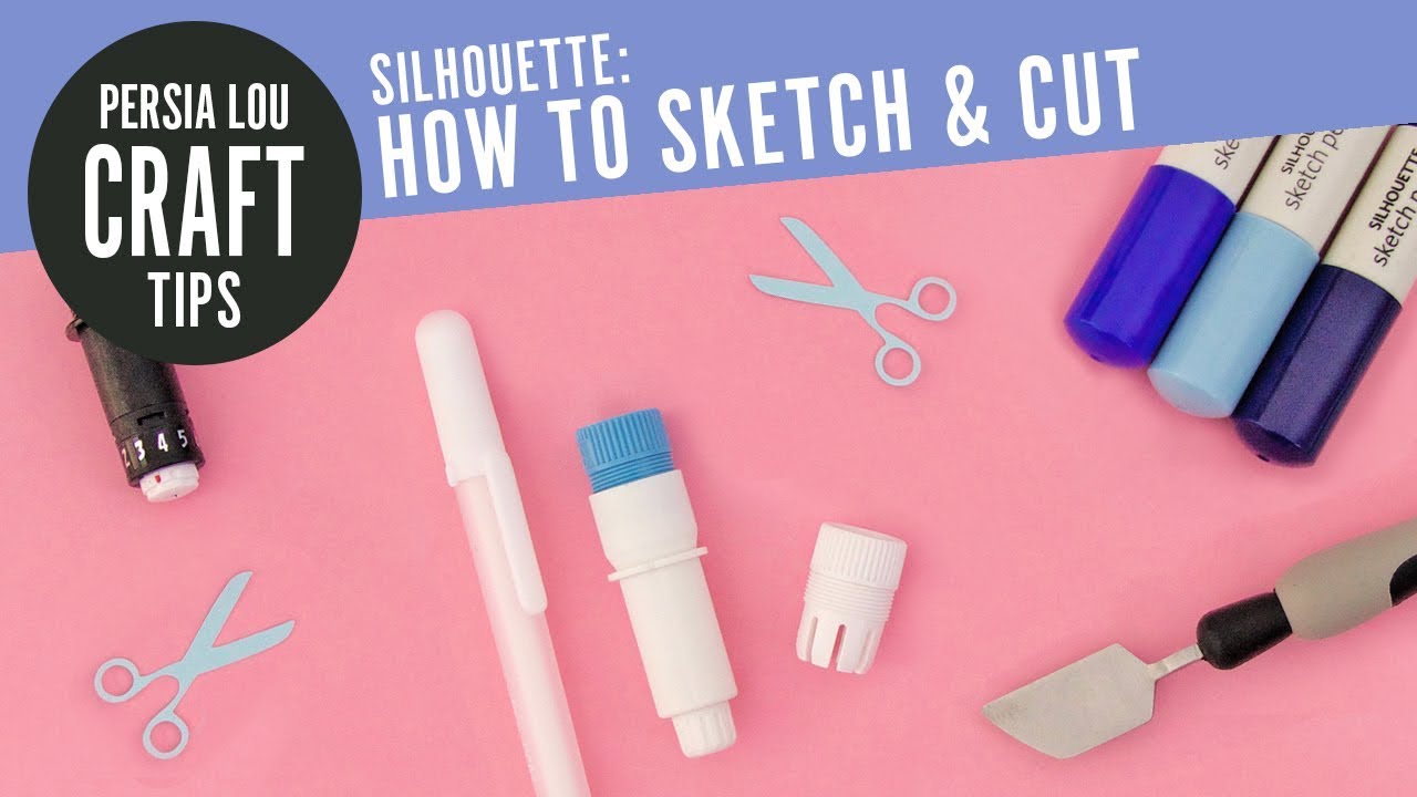 How to Sketch and Cut with Silhouette Cameo Plus How to Use Silhouette Pen Holder