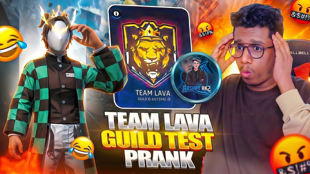 MOST DANGEROUS 🥵🔥GUILD TEST PRANK 🥶ON @AkshayAkz IN LIVE😱🔥 | TEAM LAVA GUILD TEST| INDIAN GTK | RZL