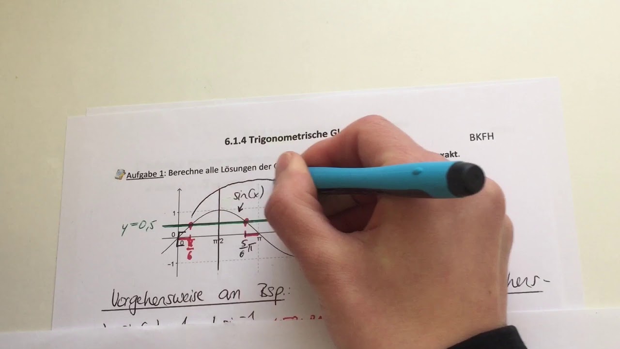 BKFH 1) AB Trigonometrische Gleichungen Aufgabe 1