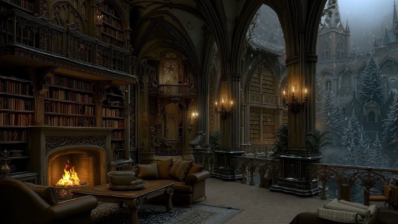 you’re studying in an old library as the snowflakes fall [ dark academia playlist ]