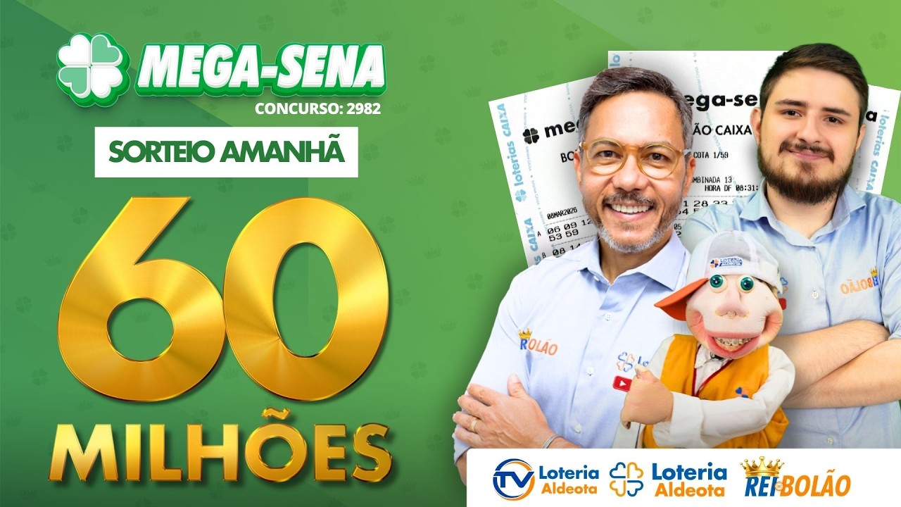 MEGA-SENA DE R$ 60 MILHÕES AMANHÃ: VEJA COMO ENTRAR COM MAIS CHANCES!